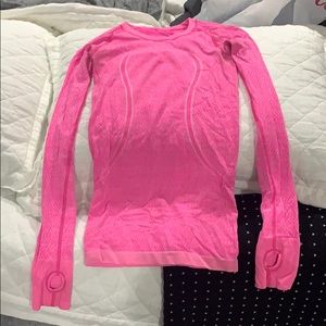 Pink Swiftly Long Sleeve (Lululemon)